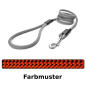 Preview: klassische Hundeleine Ø9mm - 145cm - orange mit schwarzen Punkten